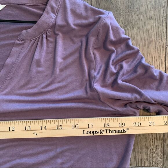 CHARTER CLUB Pajama Top Women’s Medium Purple long sleeve stretch. - Picture 9 of 11